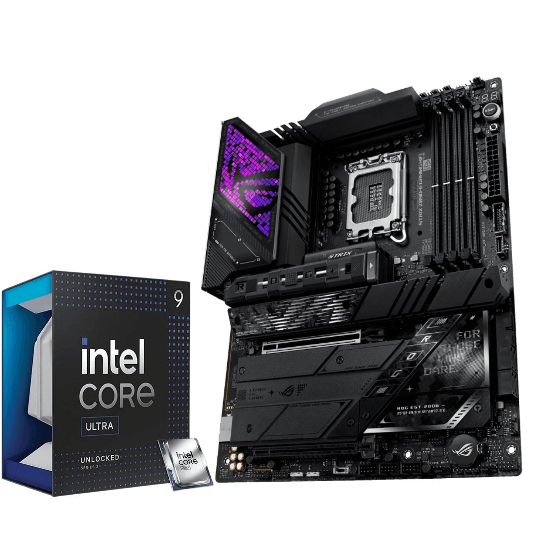 Asus Intel Core Ultra 9 285K Processor X ROG STRIX Z890-E GAMING WIFI Motherboard | Ultra Series Combo - product view 2 of 3