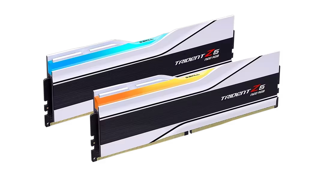 G.SKILL Trident Z5 Neo RGB Series 32GB (2 x 16GB) DDR5 Dual Channel Desktop Memory Kit, 6400 MT/s Memory Speed, CL32 CAS Latency, 1.40 V, AMD EXPO, 288-Pin, White | F5-6400J3239G16GX2-TZ5NRW – Buy Online