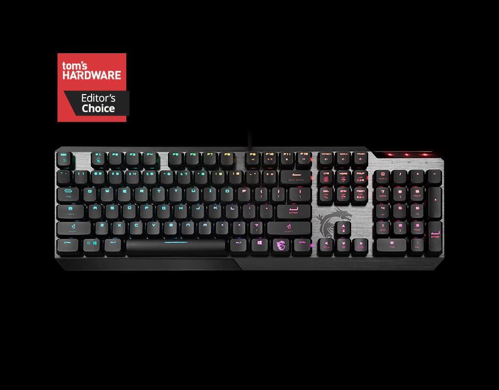 MSI Vigor GK50 Low Profile Mechanical Gaming Keyboard, Slim Ergonomic Design, Kailh Low Profile Switches, Per-Key RGB Mystic Light, Brushed Metal Top Plate, N-Key Rollover, Windows Compatible – Buy Online