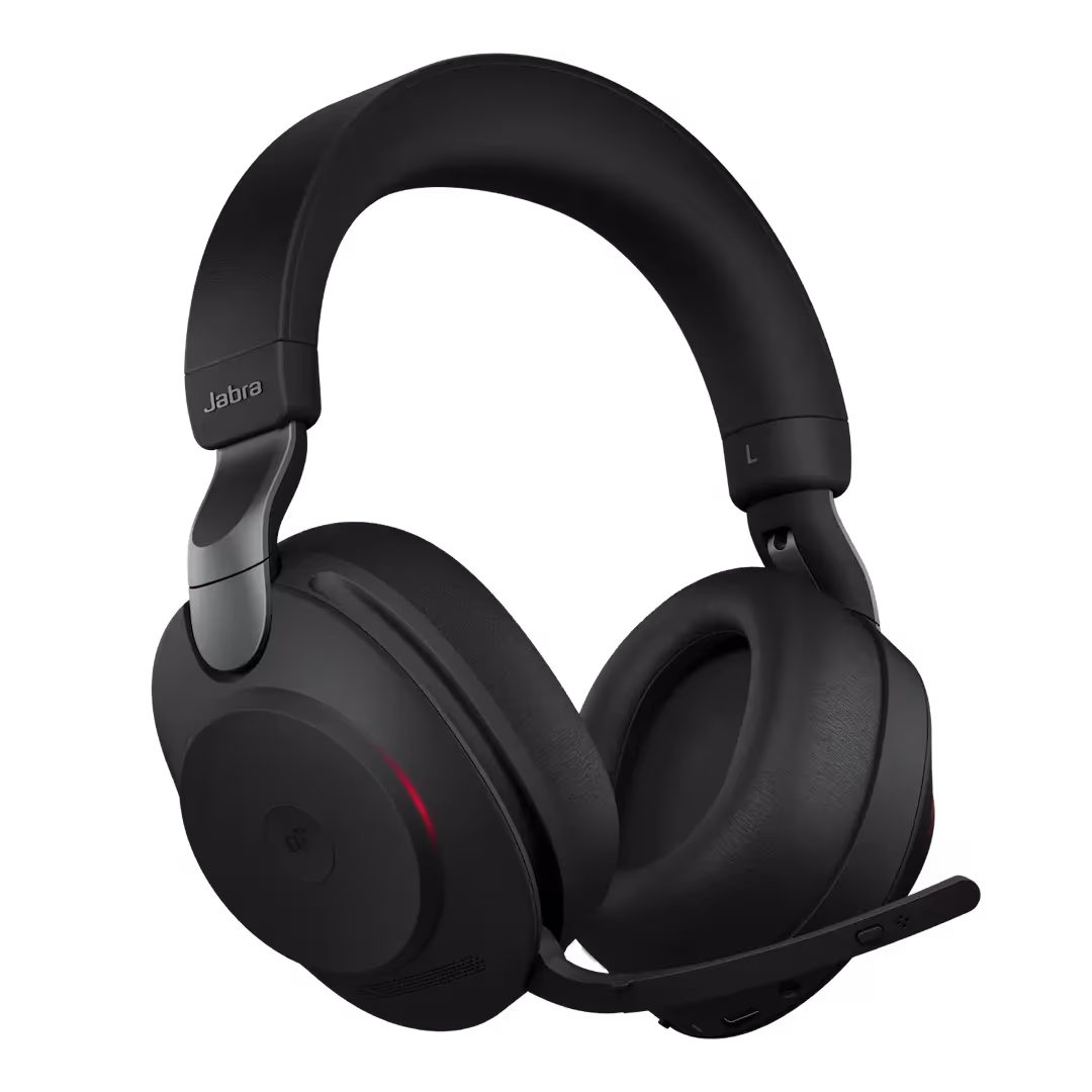 Jabra Evolve2 85, Link 390c MS Stereo Black Wireless Headset, Noise Cancellation (ANC), Microsoft Teams Certified, Over-the-ear Headband, Stereo | 28599-999-899 – Buy Online