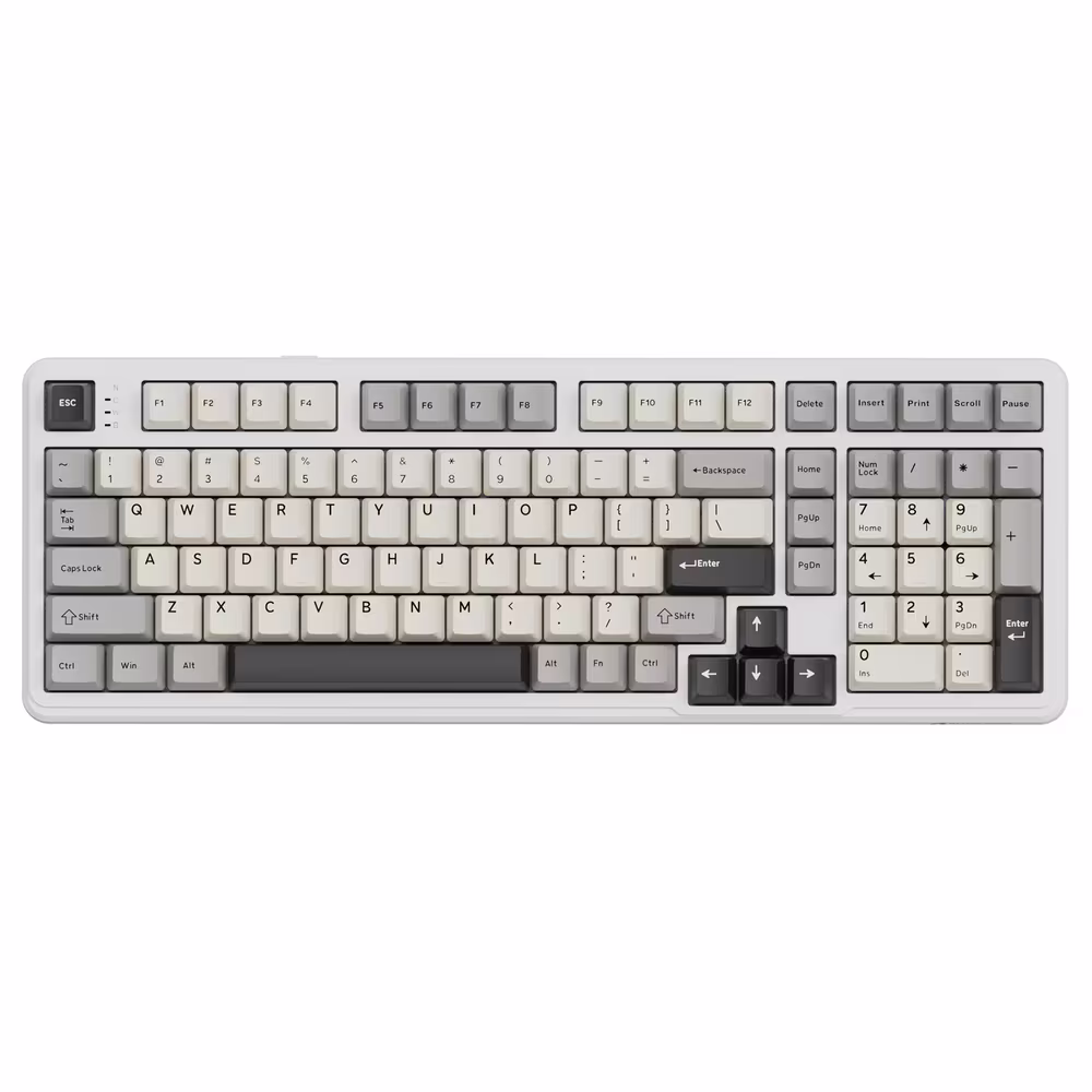 ATTACK SHARK X98 Wireless Mechanical Keyboard – 102-Key Full-Size Layout, Gasket-Mount, Tri-mode, Pre-Lubed Strawberry Switches, White | X98 – Buy Online