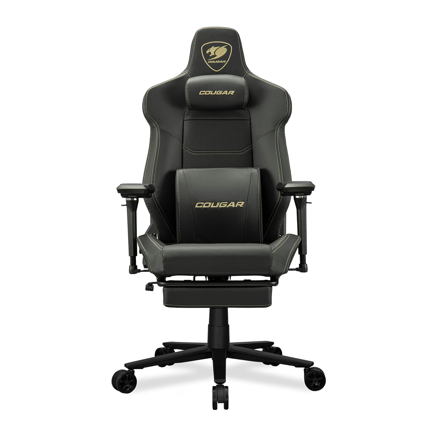 COUGAR ARMOR EVO M Gold Gaming Chair, 5D Armrests, Retractable Footrest, Magnetic Headrest, 155° Recline | CGR-EVM-GLB – Buy Online
