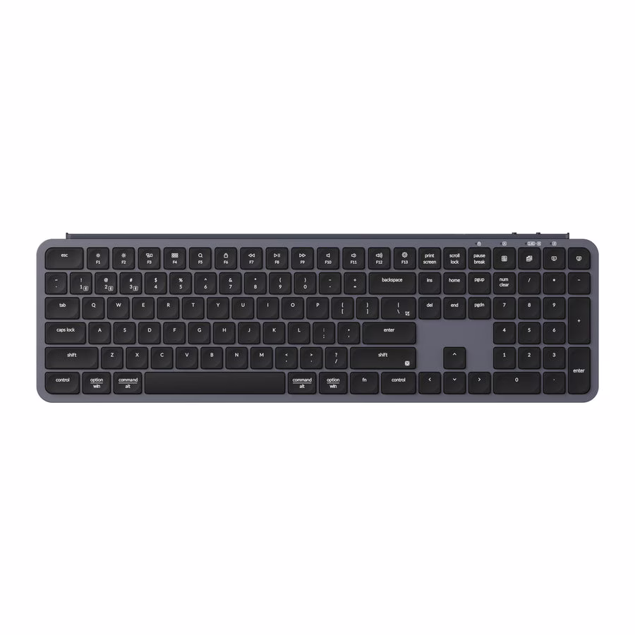 Keychron B6 Pro Ultra-Slim Gray Wireless Keyboard, 1200-Hour Battery, 100% Full-Size, 2.4GHz/BT/Wired | B6P-K1 – Buy Online