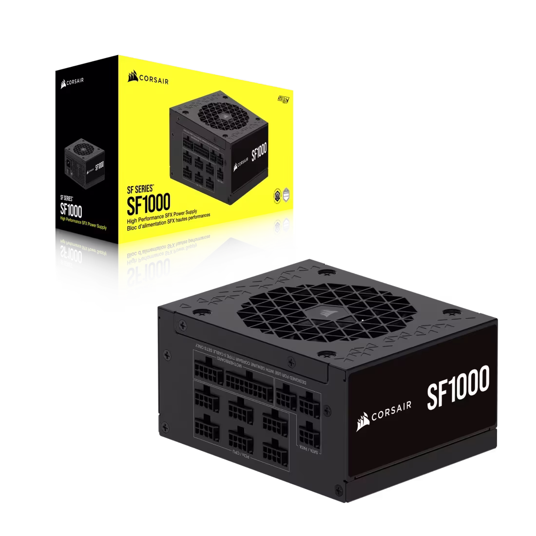 CORSAIR SF1000 80 PLUS Platinum SFX Power Supply, 1000W Fully Modular, ATX 3.1 & PCIe 5.1 Ready, Type-5 Cables, Black | CP-9020257-UK – Buy Online