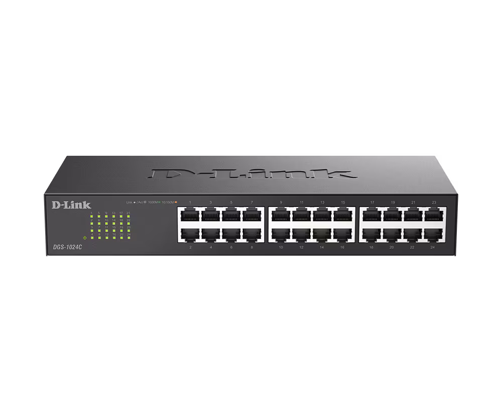 D-Link DGS-1024C 24-Port Gigabit Unmanaged Switch, Plug-and-Play High-Speed Desktop/Rackmount Networking | DGS-1024C – Buy Online