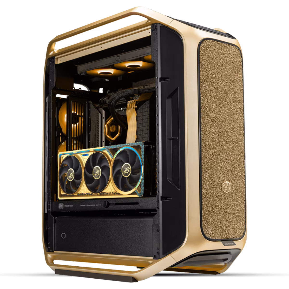 Gold Edition Gaming PC, Ryzen 9 9950X3D, RTX 5090 32GB GDDR7, 32GB DDR5, 2TB Gen5 SSD, CM Cosmos Alpha Gold – Buy Online