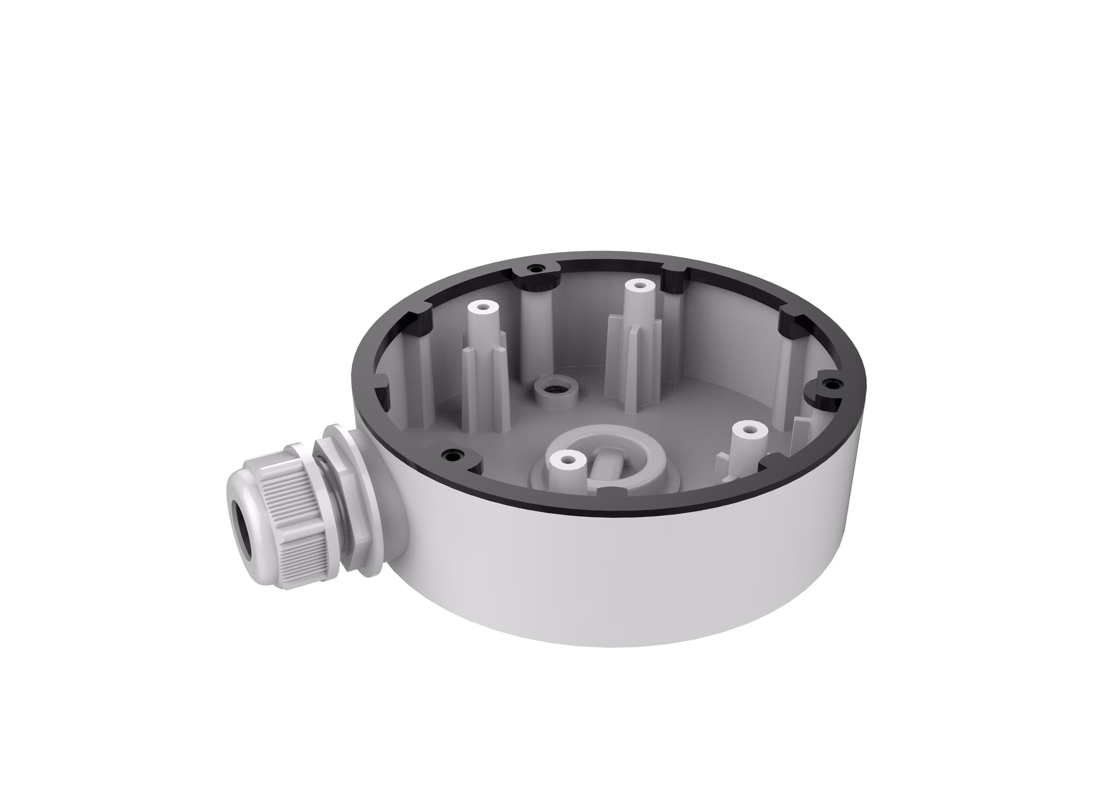 Hikvision DS-1280ZJ-DM46 Dome Camera Junction Box, Aluminum Alloy, Hikvision White, Ø120mm × 37.2mm – Buy Online