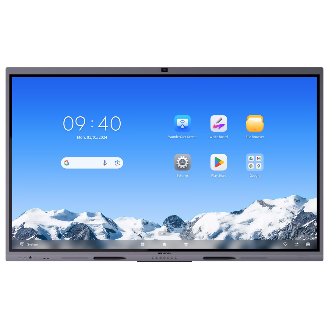 HIKVISION DS-D5C86RB/B2L (EDLA) 86-inch 4K Interactive Display, 50-Point Touch, UHD (3840 × 2160), Built-in 4K Camera, 8 GB Memory, 128 GB Storage, Android 14 OS, Dual 100W USB-C – Buy Online