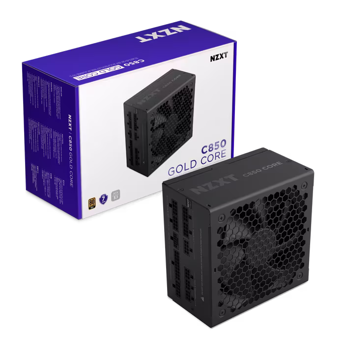 NZXT C850 Gold Core Power Supply (PSU), 850W 80 PLUS Gold, ATX 3.1 & PCIe 5.1 Ready, Fully Modular, Black | PA-8G3BB-UK – Buy Online