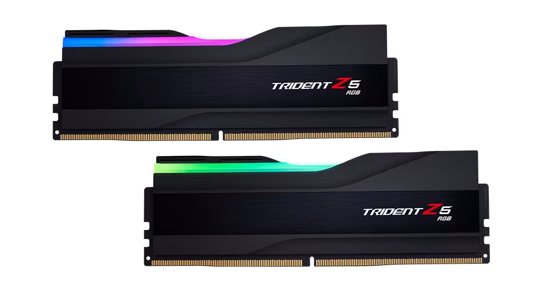 G Skill Trident Z5 RGB 64GB (2x32GB) Intel XMP DDR5 Memory Kit (RAM) 6400MTS, CL32-39-39-102 1.40V | F5-6400J3239G32GX2-TZ5RK – Buy Online