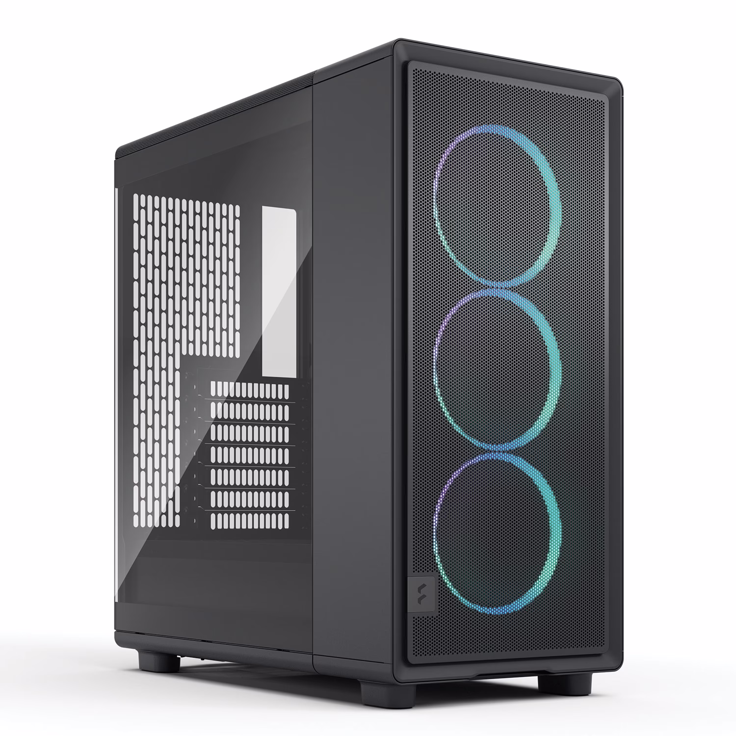 Fractal Design Epoch Black TG RGB Light ATX Mid-Tower Case, 270° Panoramic Mesh, 3x Momentum 12 RGB Fans, USB-C 20Gbps, Black Solid | FD-C-EPO1A-04 – Buy Online