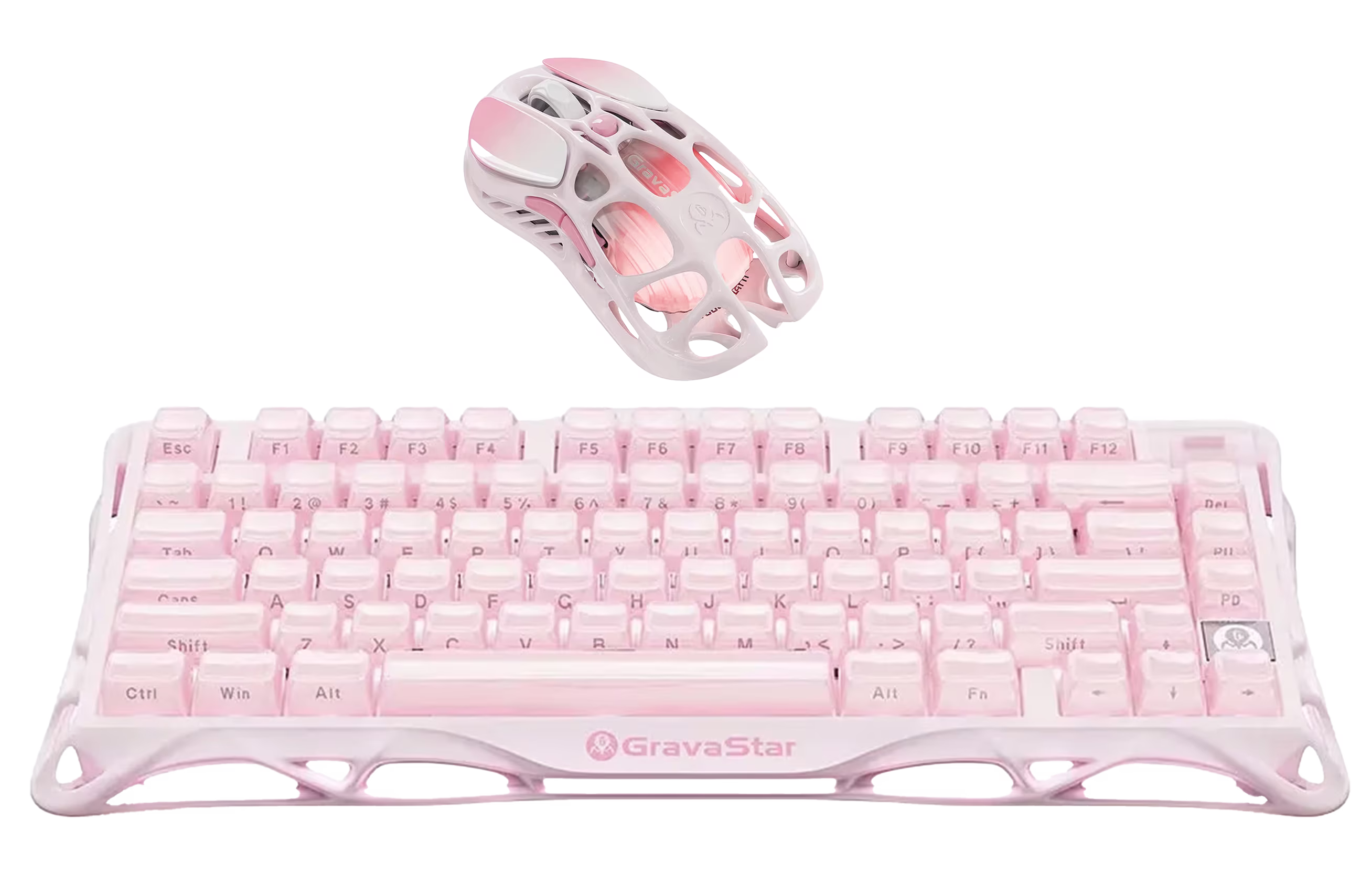 GravaStar Sakura Pink Special Edition Gaming Set: Mercury M1 Pro Mouse & Mercury K1 Mechanical Keyboard, Sakura Pink – Buy Online