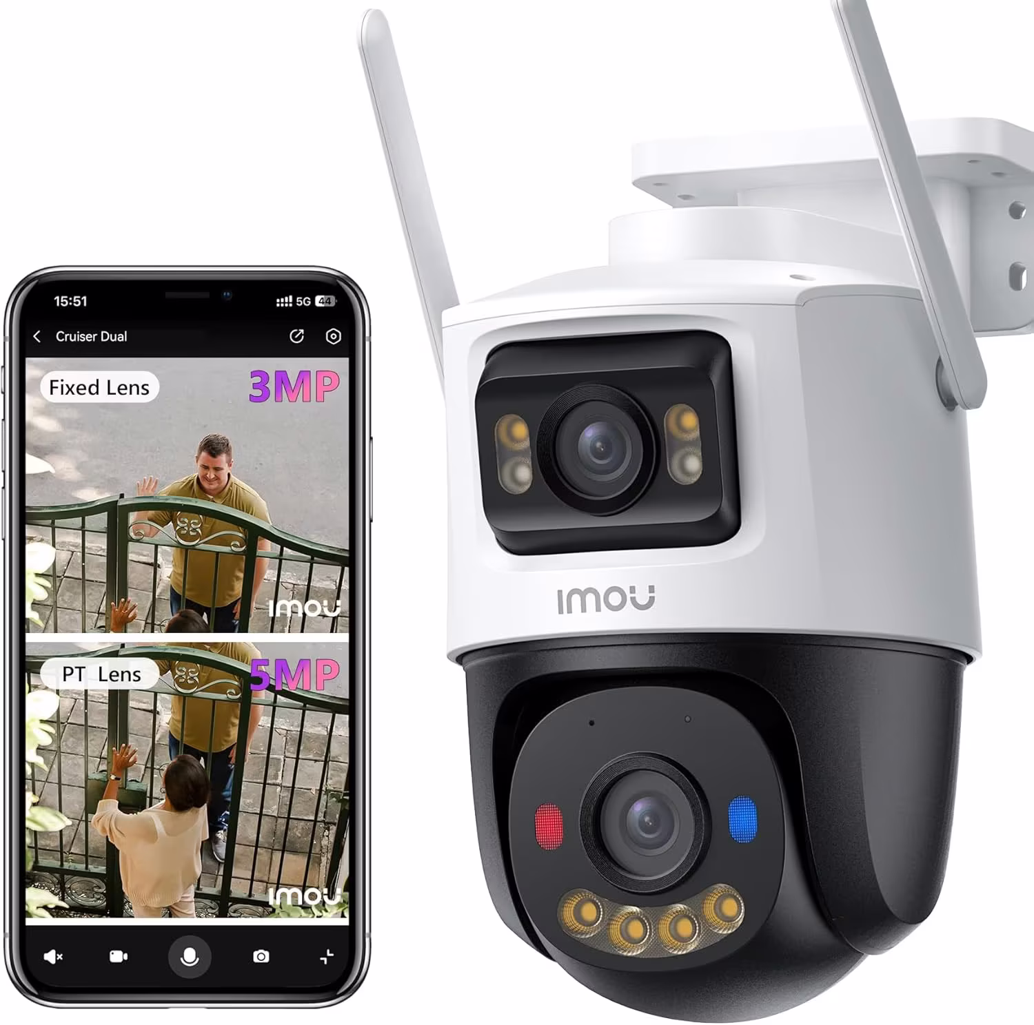 IMOU Cruiser Z 5MP Outdoor Pan & Tilt Camera, 12x Hybrid Zoom, 3K UHD, Smart Full-Color Night Vision, IMOU SENSE AI – Buy Online