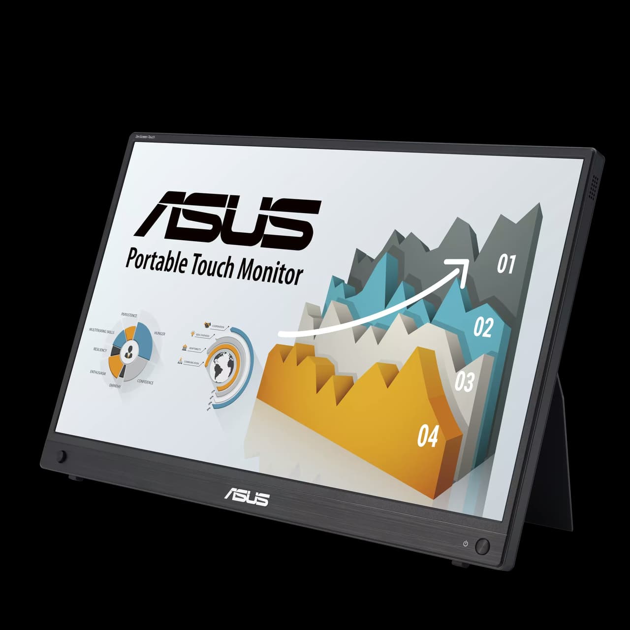 ASUS ZenScreen Touch MB16AMTR 15.6” Portable Monitor, FHD IPS, 10-Point Touch, 7800mAh Battery, Built-in Kickstand | 90LM04S0-B02170 – Buy Online