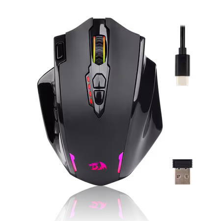 Redragon M913 Impact Elite Wireless Gaming Mouse, 16000 DPI Wired/Wireless RGB Gamer Mouse with 16 Programmable Buttons | M913 – Buy Online