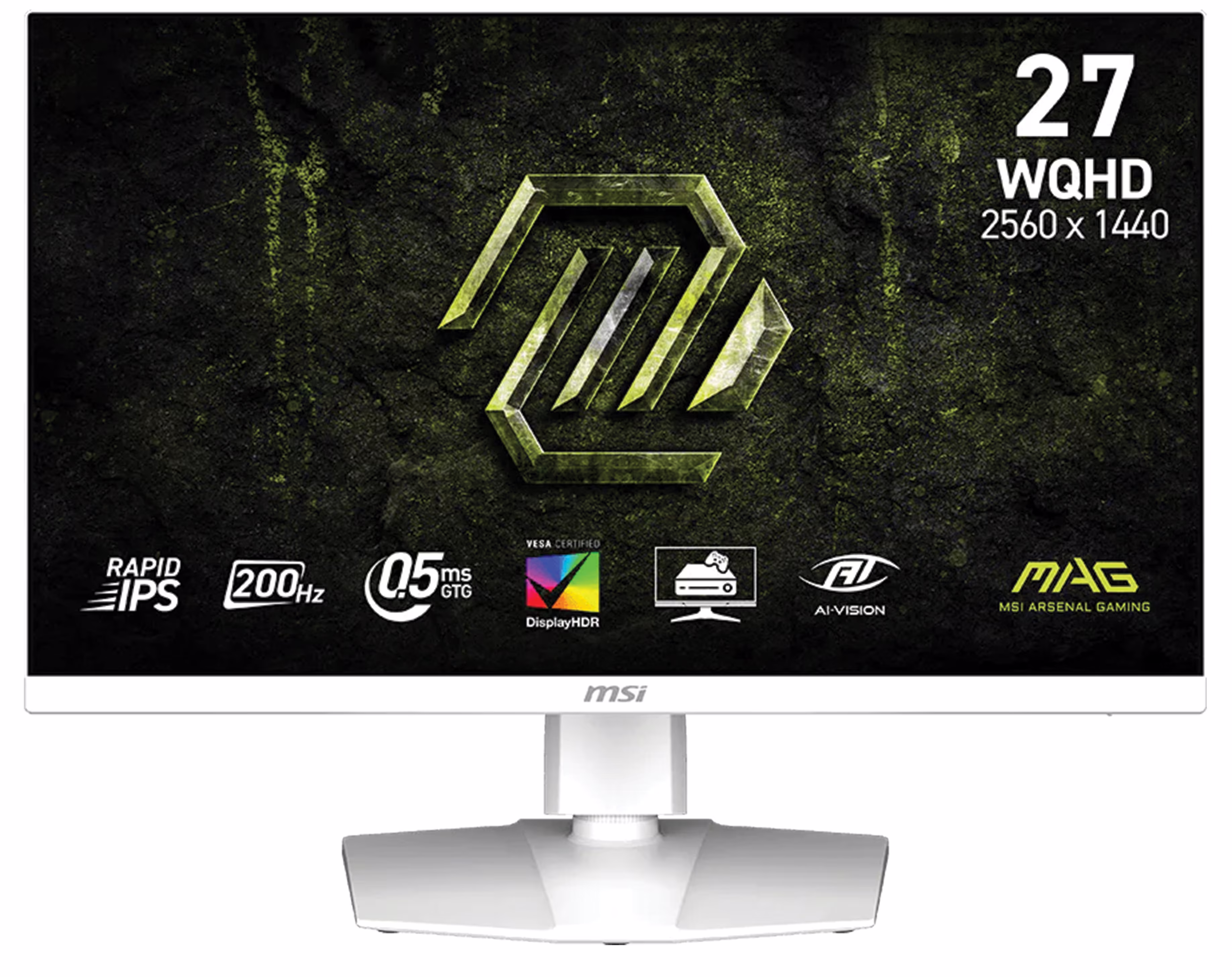 MSI MAG 274QRFW 27" White Gaming Monitor, WQHD (2560x1440), 200Hz, 0.5ms, Rapid IPS, White | 9S6-3CF99T-015 – Buy Online