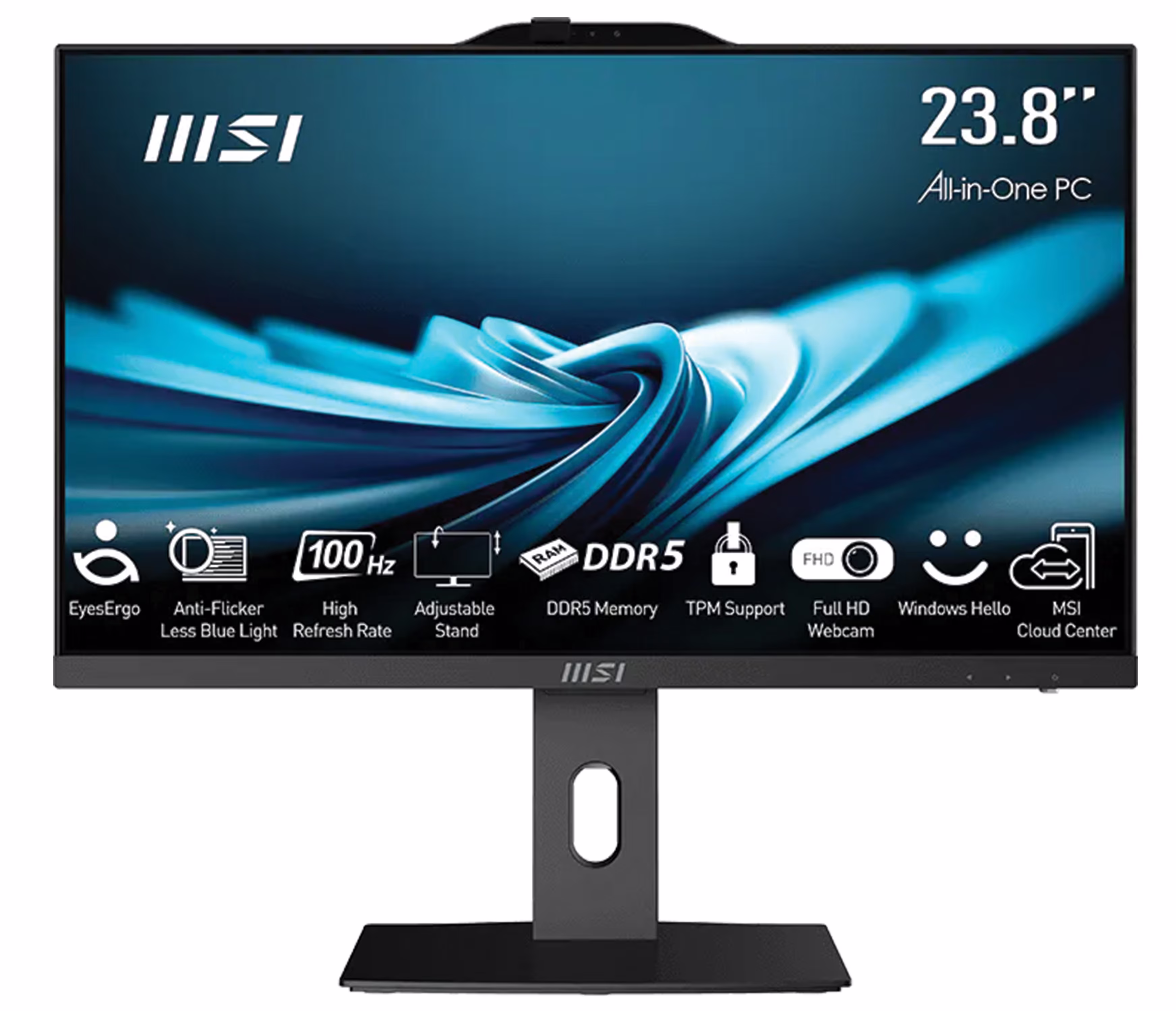 MSI PRO AP242P 14M 24" All-in-One PC, Intel Core i3-14100, 8GB DDR5, 256GB NVMe SSD, Height Adjustable Stand, Wireless KB+M | 9S6-AE0621-1012 – Buy Online