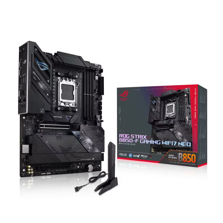 ASUS ROG Strix B850-F Gaming WiFi 7 Neo AMD AM5 Motherboard, Ryzen 9000 Ready, DDR5 9000+ (OC), Dual PCIe 5.0 M.2, AI Solutions | 90MB1NX0-M0EAY0 – Buy Online
