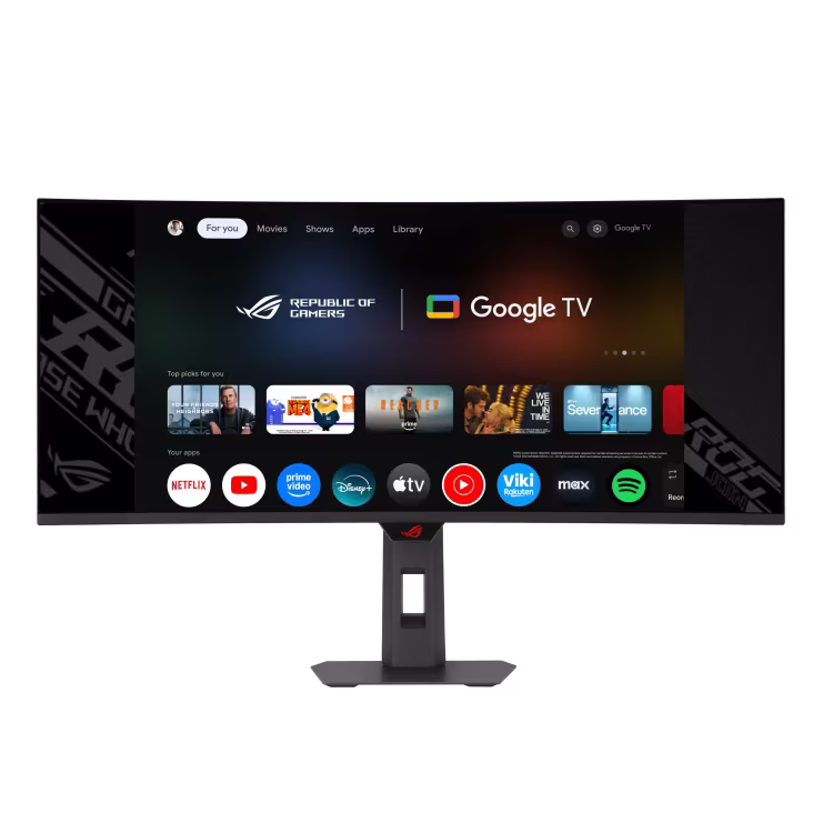 ASUS ROG Strix OLED XG34WCDMTG 34" Curved Gaming Monitor, 240Hz QD-OLED (3440x1440), 0.03ms, Android 14 Google TV, WiFi 6, 90W USB-C, Dolby Vision | 90LM0B10-B02171 – Buy Online