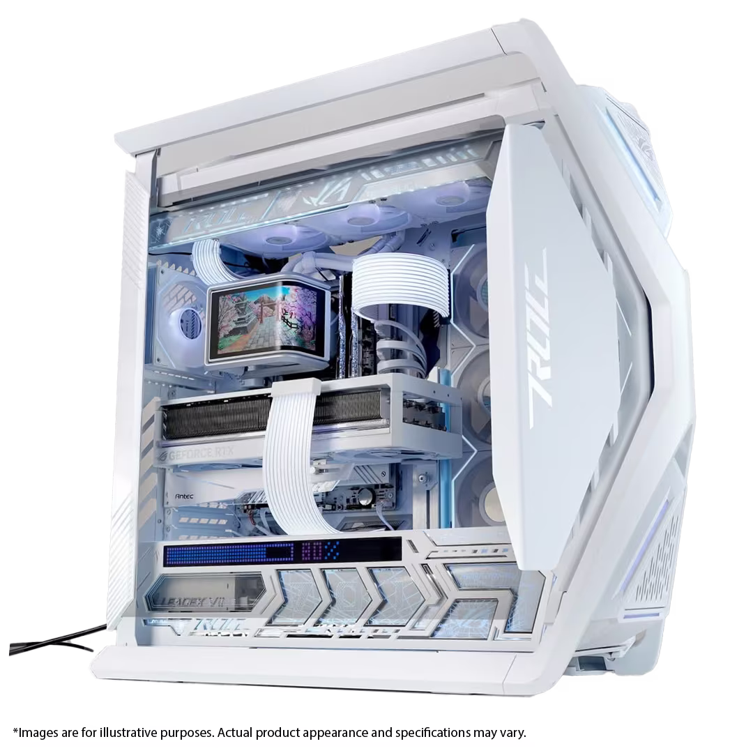 White Gaming PC Powered by ASUS, Ryzen 9 9950X3D, ASUS ROG Astral RTX 5090 32GB OC, 64GB DDR5 6000, 2TB Gen5 SSD, LCD AIO – Buy Online