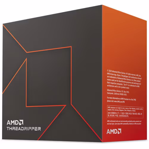 AMD Ryzen Threadripper 7960X 4.2GHz sTR5 Processor, 24 Cores & 48 Threads, 5.3GHz Max Turbo Frequency, 128MB L3 Cache, , AMD Zen 4 Arc, 4CH-DDR5-5200 ECC Memory Max. 1TB | 100-100001352WOF – Buy Online