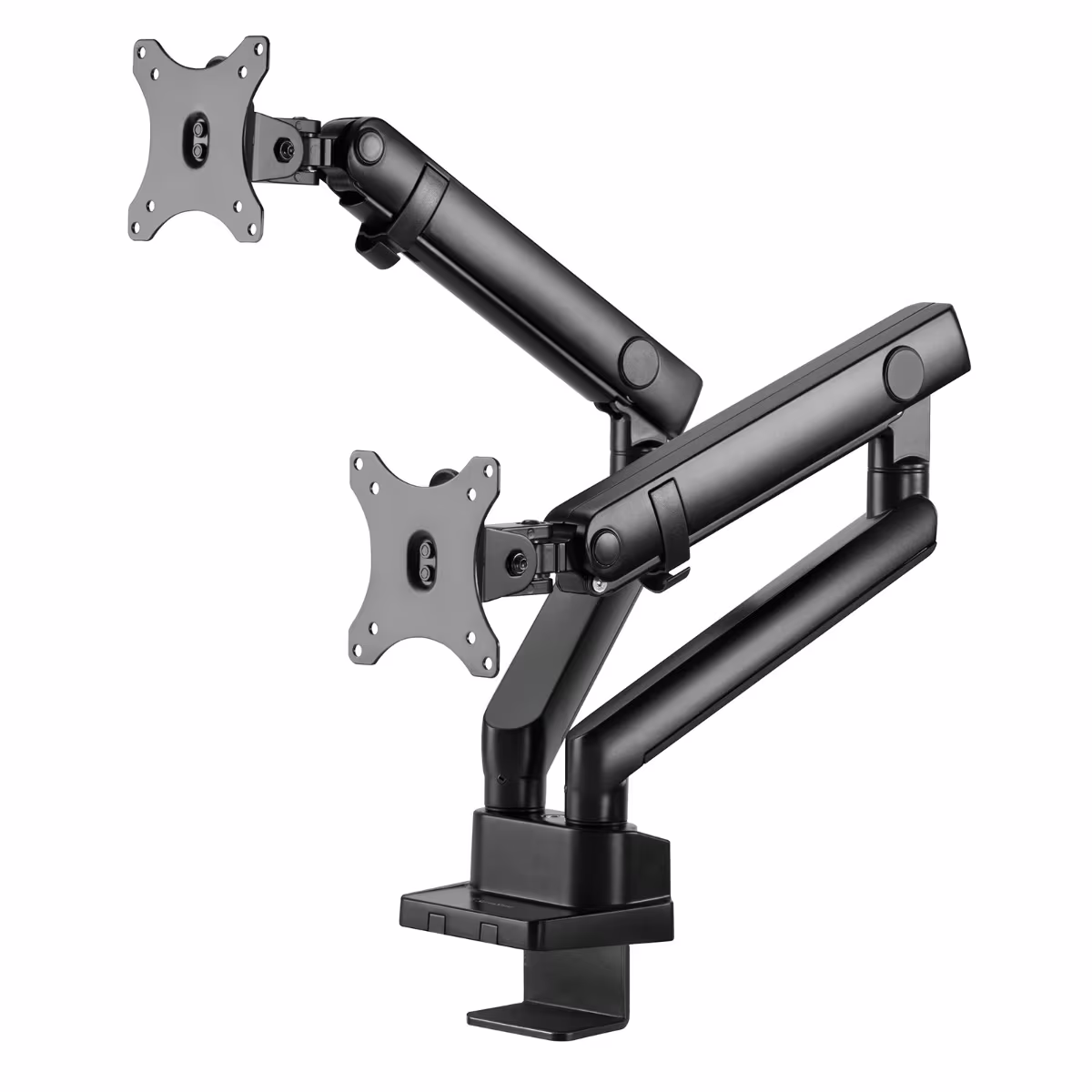 SilverStone ARM25 Dual Monitor Arm w/ Mechanical Spring Design Versatile Adjustability, Monitors Up To 32" Size 9kg Weight, VESA Mounting Interface Standard, 100mm Mounting Hole, Black SST-ARM25 – Buy Online