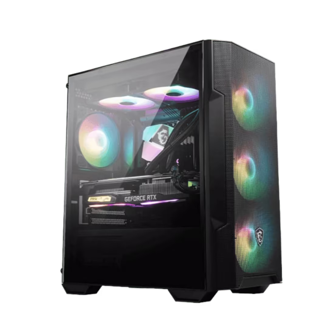 Mid-Range Gaming PC: Intel i7-14700F 14th Gen + ZOTAC RTX 5050 Twin Edge 8GB GDDR6, 32GB DDR5 6400MHz RGB, 1TB NVMe SSD, 240mm ARGB AIO, 650W PSU, MSI MAG FORGE M100R – Buy Online