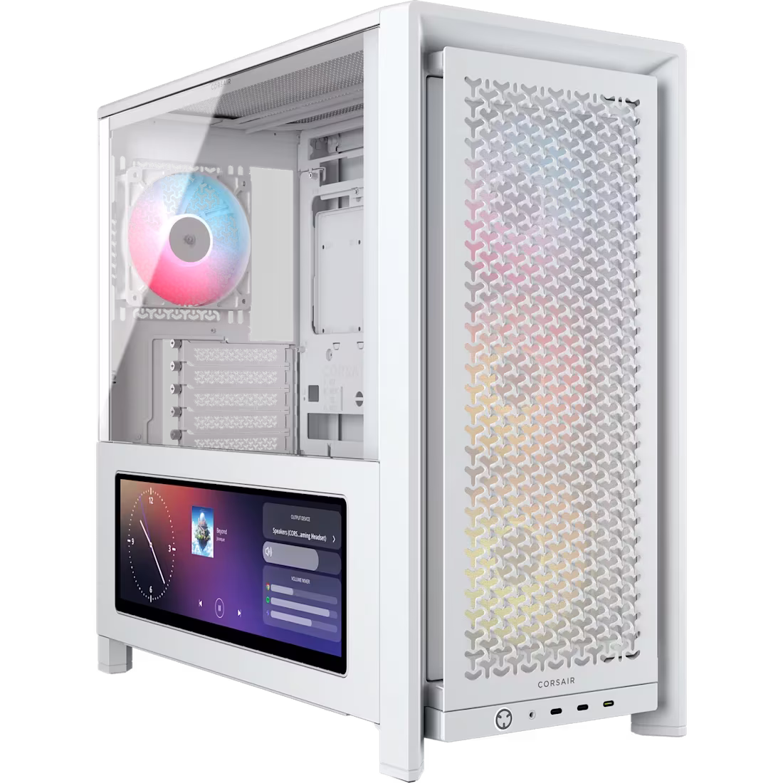 CORSAIR FRAME 4000D LCD RS ARGB White Mid-Tower Case, 14.5" Touchscreen, Reverse-Connector Support, 4x ARGB Fans, White | CC-9011327-WW – Buy Online