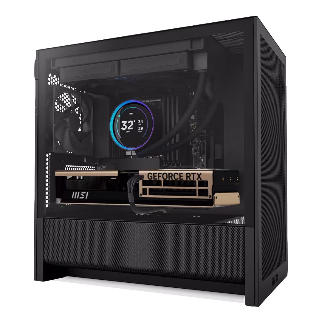 Mini High-End Gaming PC: AMD Ryzen 7 9800X3D + MSI 5080 Inspire 3X OC 16GB GDDR7, 32GB DDR5 6000MHz RGB, 1TB PCIe 4.0 NVMe SSD, 240mm LCD AIO, 1000W Gold ATX 3.1 PSU, WiFi 7, NZXT H3 Flow Black – Buy Online