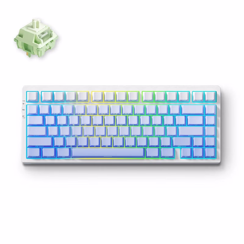 MCHOSE G75 Pro Wireless Mechanical Keyboard, 75% Gasket Mount, Tri-Mode Connectivity, & Matcha Latte Switches, Glacier Gradient | G75-14A – Buy Online