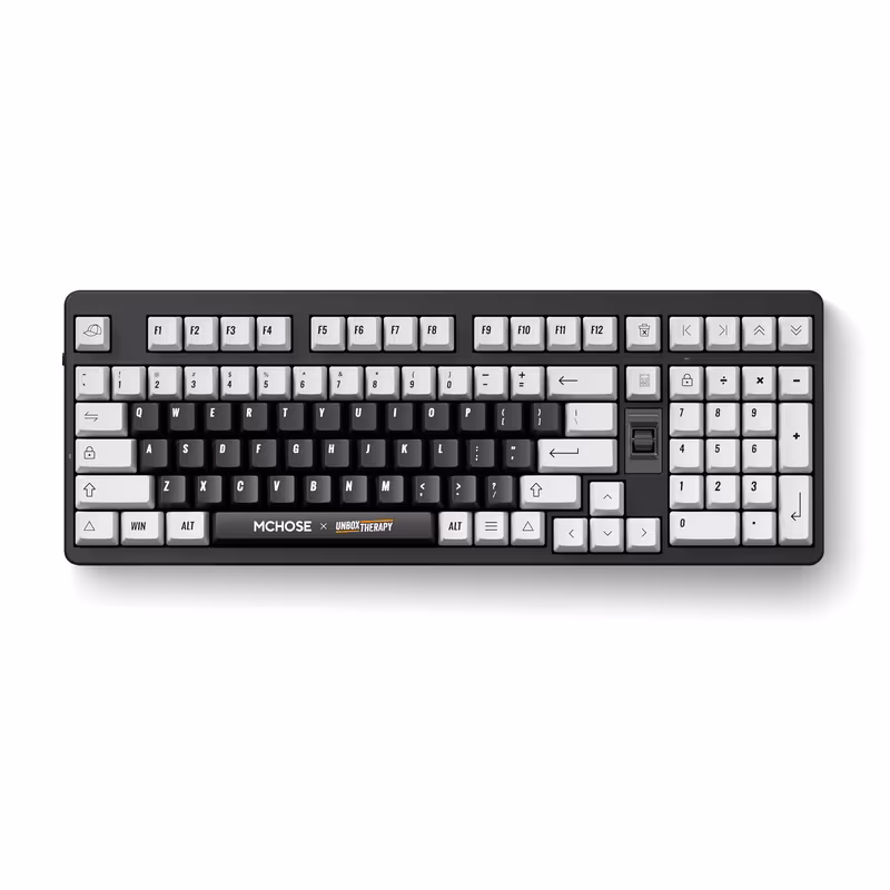 MCHOSE x Unbox Therapy UT98 Wireless Mechanical Keyboard, 98% Gasket Mount, Silent Peach V3 Switches, & 10,000mAh Battery, Classic Therapy | HW-UT98-2 – Buy Online
