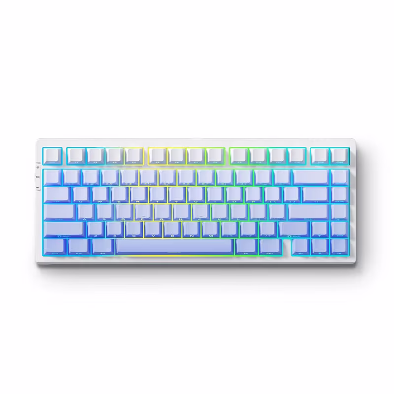 MCHOSE G75 Pro Wireless Mechanical Keyboard, 75% Gasket Mount, Tri-Mode Connectivity, & Matcha Latte Switches, Glacier Gradient | G75-14A – Buy Online