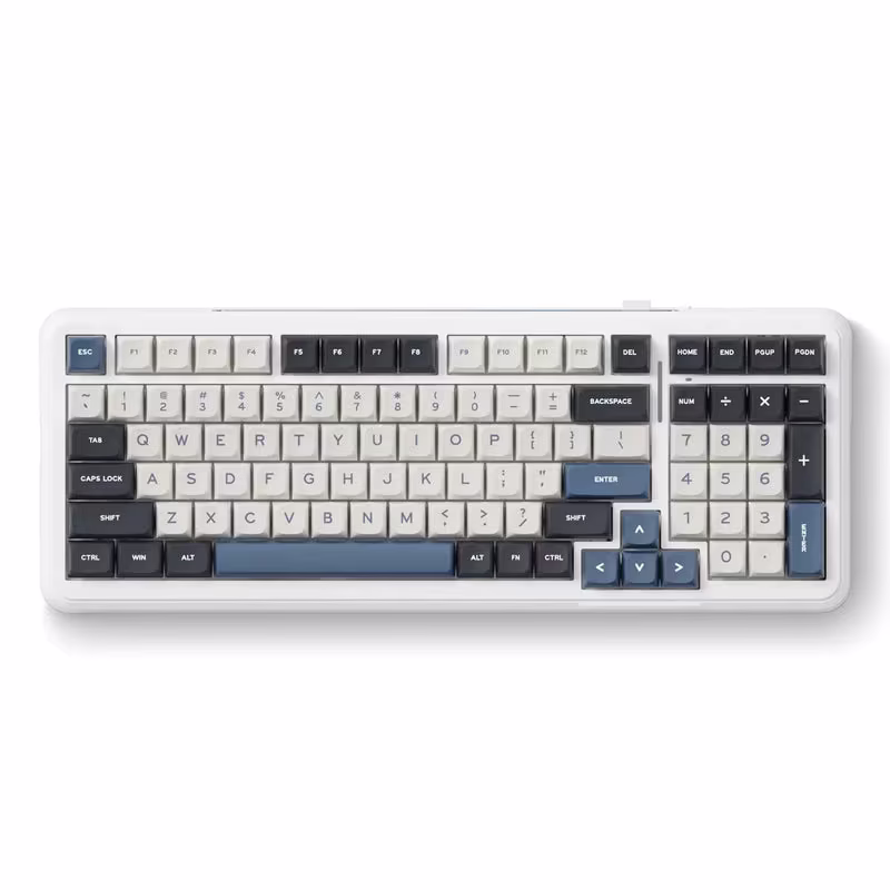 MCHOSE K99 Wireless Mechanical Keyboard, 98% Gasket Mount, Hyacinth Linear Switches, & RGB Wraparound Lighting, Navy Blue | K99-3A – Buy Online