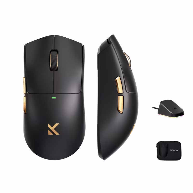 MCHOSE K7 Ultra Wireless Gaming Mouse, PAW3950 Sensor, 8K Polling Rate, & 2-in-1 Magnetic Charging Dock, Black | MC-K7-5 – Buy Online
