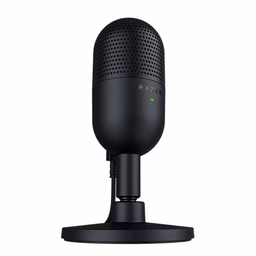 Razer Seiren V3 Mini Condenser Microphone, 14mm Capsule, Supercardioid Polar Patterns, Tap-To-Mute Technology, Built-In Shock Absorber, Type-A to Type-C USB Cable, Black | RZ19-05050100-R3M1 – Buy Online