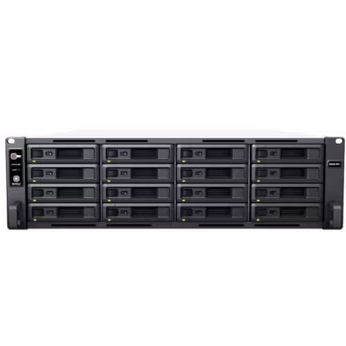 Synology RackStation 3U 16-Bay Rackmount NAS, AMD Ryzen V1500B CPU, 4GB DDR4 ECC Memory, 16 Drive Bays, 4x Gigabit Ethernet Ports, 2200 MB/s Read Speed, 1164 MB/s Write Speed, PCIe 3.0 | RS2821RP+ – Buy Online