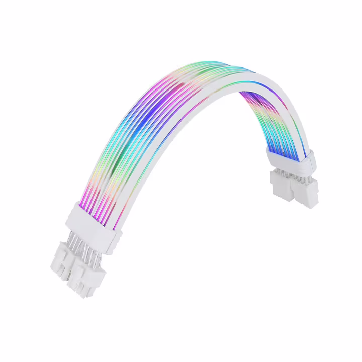 Thermaltake Tt Mod 8-pin ARGB Snow Cable, CPU 2x8 Pin Extension, 54 LEDs, 16AWG High-Quality Wire, Snow White, 5V ARGB Sync | AC-082-CN6NAN-A1 – Buy Online