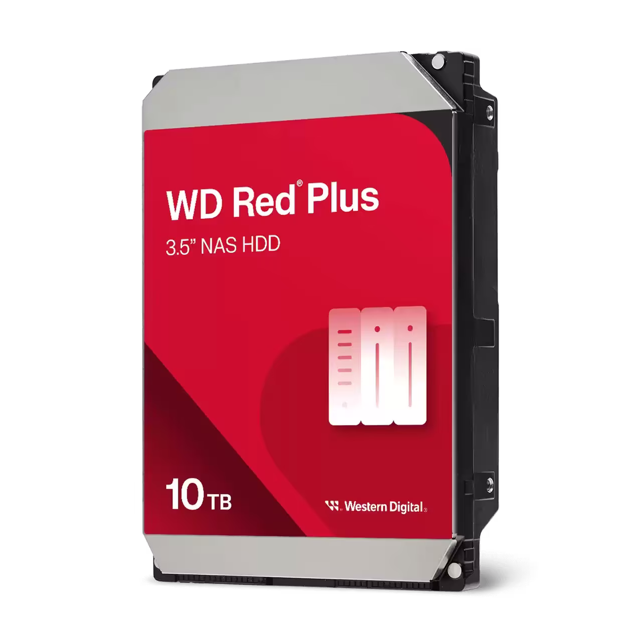 WD Red Plus Internal NAS 10TB HDD 3.5" - SATA Interface, up to 260MB/s Transfer Rate, 7200 RPM Disk Speed (RPM), 512MB Cache Size | WD100EFGX – Buy Online